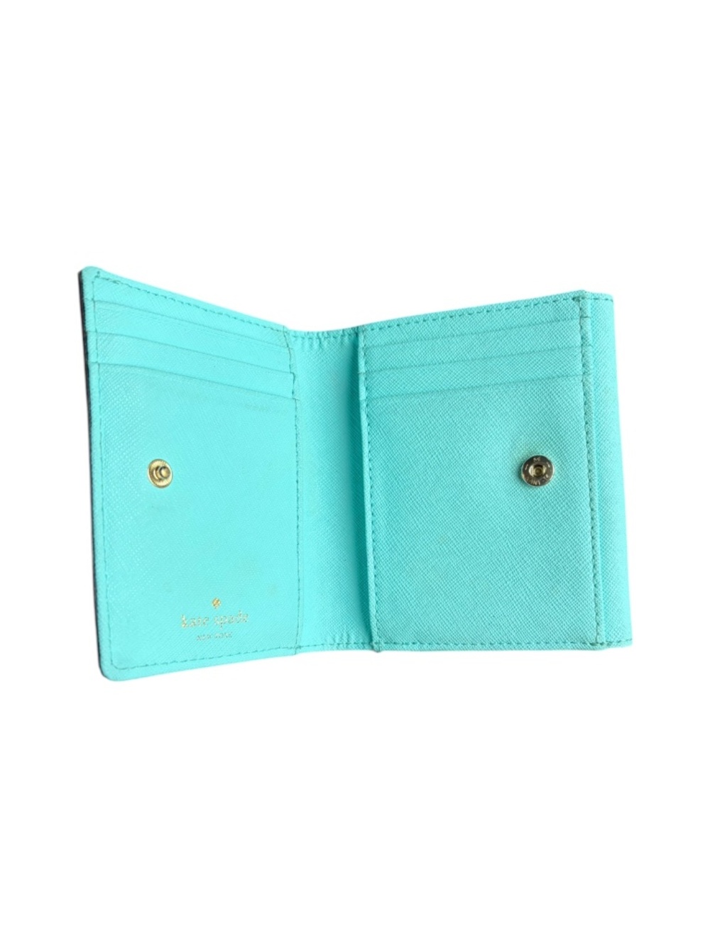 Kate Spade Tiffany Blue Saffiano Leather Bifold Wallet - Picture 3 of 12